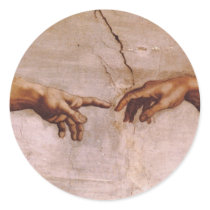 Sistine Chapel Ceiling Round Stickers