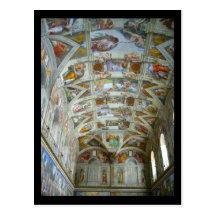 sistine chapel frame postcards