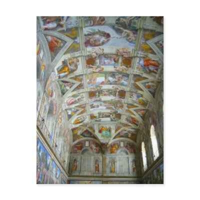 sistine chapel postcards by cardart