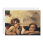 Sistine Madonna (angels detail) by Raphael invitations