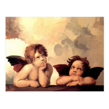 Sistine Madonna Cherubs Raffaelo Sanzio Postcards