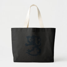 Sisu Blue Lion Black Jumbo Tote Bag