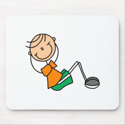 Sit Up Boy Stick Figure Mousepad by stick_figures