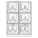 sitckman new office chair greeting card