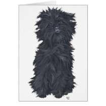 Sitting Affenpinscher Card