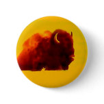 Sitting Bison Button