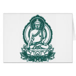 SITTING BUDDHA MEDITATING PEACE GREETING CARDS
