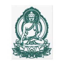 SITTING BUDDHA MEDITATING PEACE POST CARDS