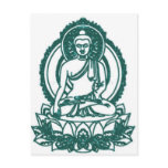 SITTING BUDDHA MEDITATING PEACE postcards