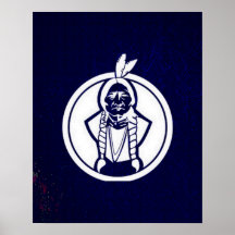 'Sitting Bull Outline' Print