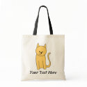 Sitting Ginger Cat! Vector. Animal. Add Your Text! bags