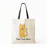 Sitting Ginger Cat! Vector. Animal. Add Your Text! bags