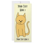 Sitting Ginger Cat! Vector. Animal. Add Your Text! rack cards