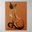 Sitting Pretty Siamese Cat Poster posters