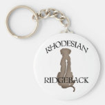Sitting Rhodesian Ridgeback w/ Text Key Chain