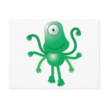 six armed alien with only one eye postcards