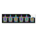 Six Colourful Turtles Bumper Stickers bumper stickers