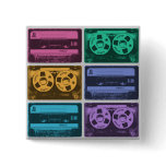 Six Old School Cassette Tapes buttons