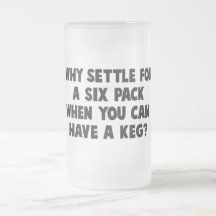 SIX PACK frosty beer mug