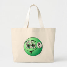 Six Pool Ball Cartoon Canvas Bag