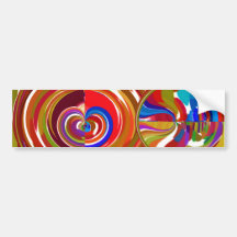 Six Sigma Circles - Reiki Colour Therapy Plates V8 Bumper Sticker