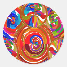 Six Sigma Circles - Reiki Colour Therapy Plates V8 Sticker