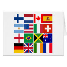 Sixteen Flags of Many Nations T-shirts, Mugs, More Greeting Cards