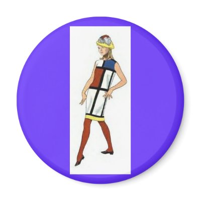 Sixties Colorblock Dress Magnet by Regella