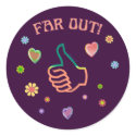 Sixties Far Out stickers