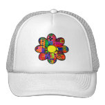 Sixties Flower Power Mesh Hats