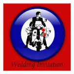 Sixties Mod on 3d target invitations