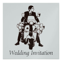 Sixties Scooter Boy Wedding Invitations