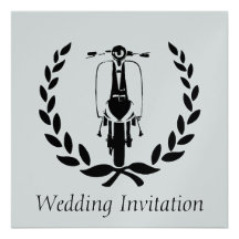 Sixties Scooter Boy Wedding Invitations