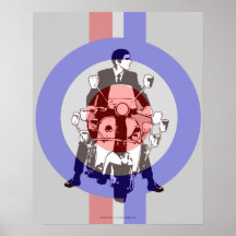 Sixties Scooter Rider 20x16"  Poster
