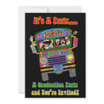 Sixties Theme Graduation Inventation invitations