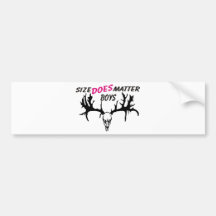 size does matter bumper sticker