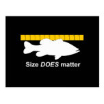 "Size Does Matter" - Funny bass fishing Post Cards