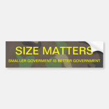 SIZE MATTERS BUMPER STICKER