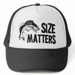 Size Matters! Funny Fishing Design hats