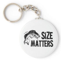Size Matters! Funny Fishing Design Keychain