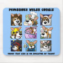 Size of Talent Pembroke Welsh Corgi mousepads