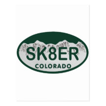 sk8er license oval post cards