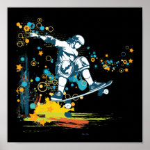 sk8er skateboarder vector print