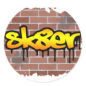 sk8er (skater) graffiti  design  stickers