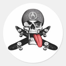 Sk8tr Skull Stickers