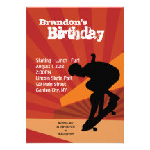 Ska8er Boy Custom Invitation