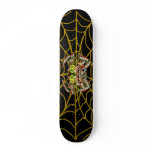 Skate Board with Spiders and Web