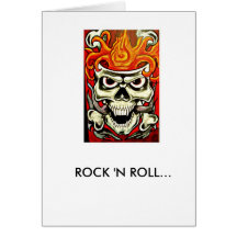 skate deck 1, ROCK 'N ROLL... Card