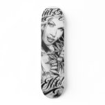 Skate girl smoke weed skateboards