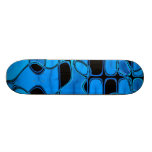 Skateboard, Abstract Swerve, Blue and Black